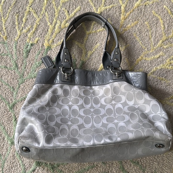 Coach Penelope Gray Signature Jacquard/Patent Leather Bag - Picture 4 of 10